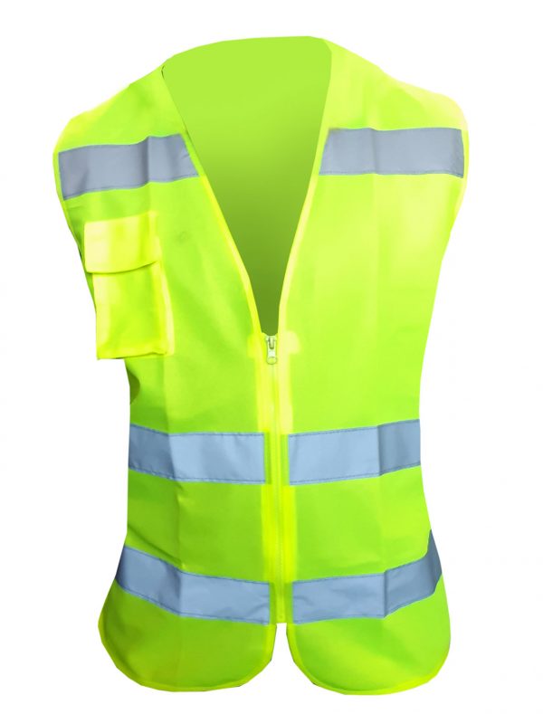 Chaleco Reflectante Poliéster Súper Amarillo (con logo estampado)