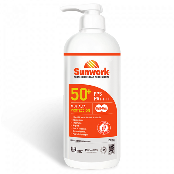 Protector Solar Sunwork con Bomba 1LT