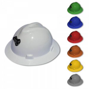 Casco V-Gard ala completa con porta lámpara MSA
