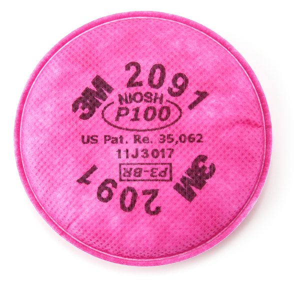 Filtro 3M para partículas, polvos, neblinas, humos y radionucleido 2091s, P100