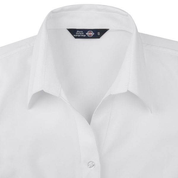 BLUSA OXFORD CLASSIC MANGA LARGA MUJER - Imagen 3