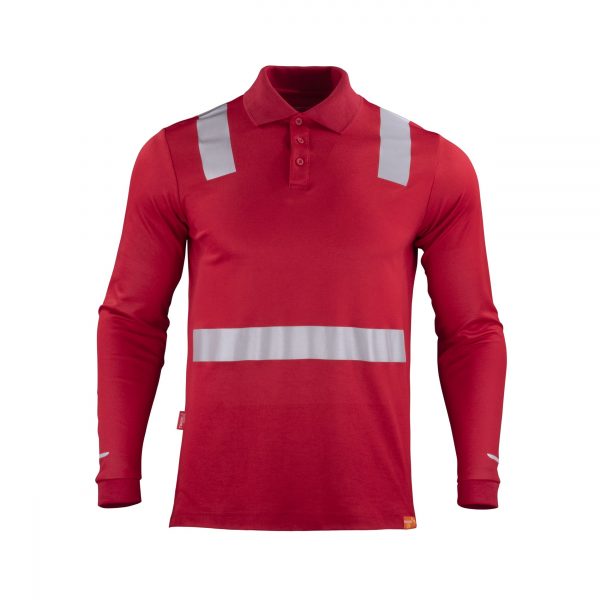 POLERA POLO HIBRIDA CINTA REFLECTIVA MANGA LARGA - Imagen 4