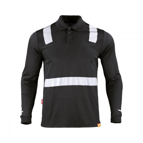 POLERA POLO HIBRIDA CINTA REFLECTIVA MANGA LARGA - Imagen 3