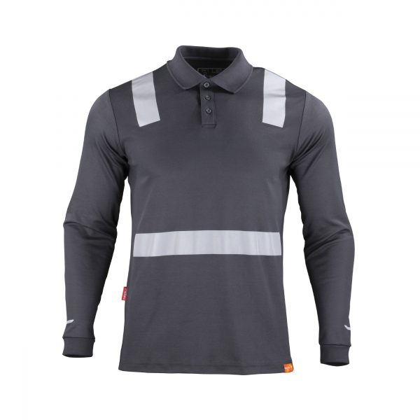 POLERA POLO HIBRIDA CINTA REFLECTIVA MANGA LARGA