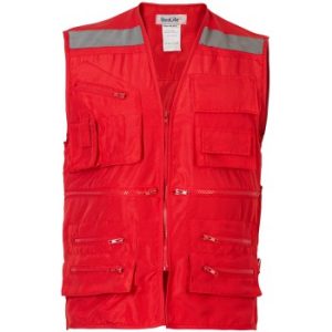 Chaleco Geologo Poplin Rojo