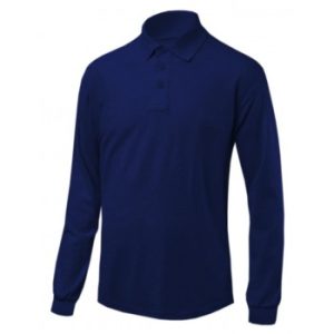 Polera Pique Atox Manga Larga Azul