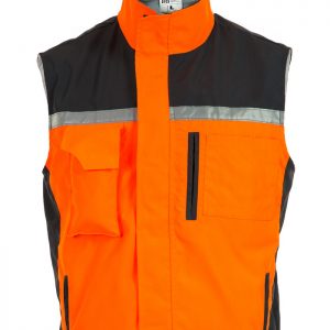 CHALECO GEÓLOGO BICOLOR GRIS NARANJO ANTIÁCIDO