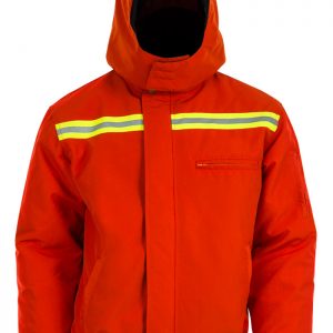 PARKA TÉRMICA NARANJA CON CINTA NOCHE DÍA