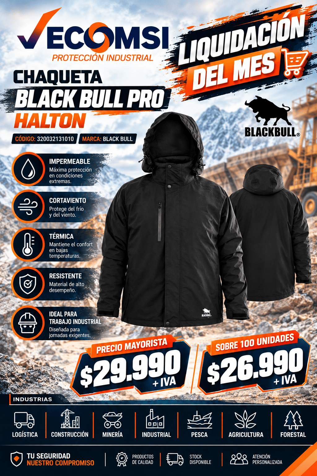 Chaqueta Industrial Black Bull en Liquidación (1)