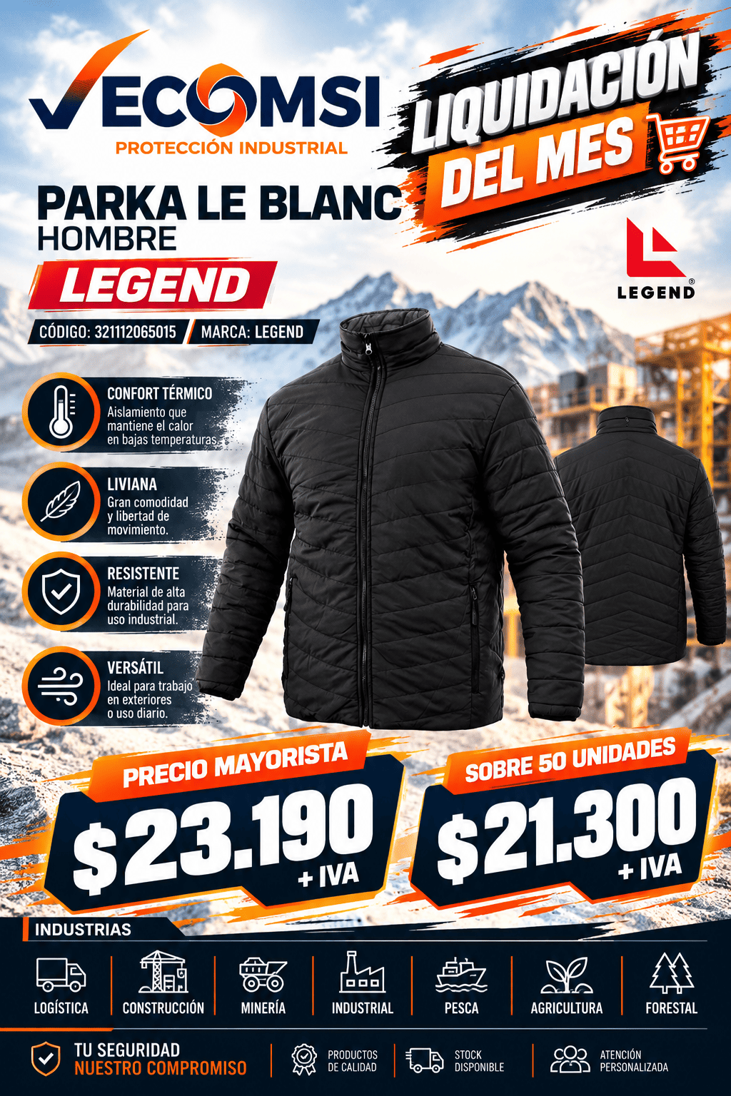 Liquidación de Parka Industrial Legend (1)